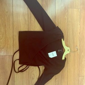 Long sleeve wrap crop top